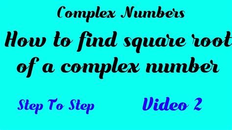 Image result for How to Find Square Root of Complex Number