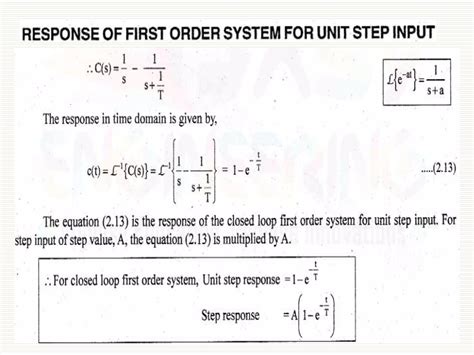 Image result for First Order System Eqn Control System