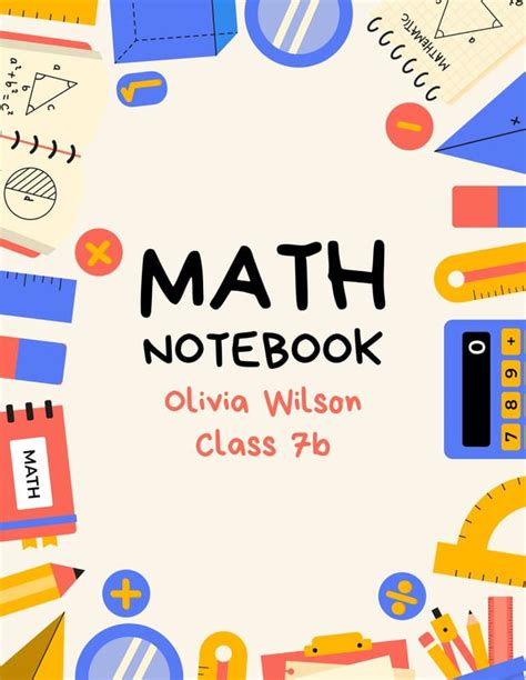 Image result for Math Theme Notebook