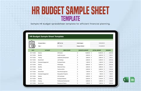 HR Budget Template Excel に対する画像結果