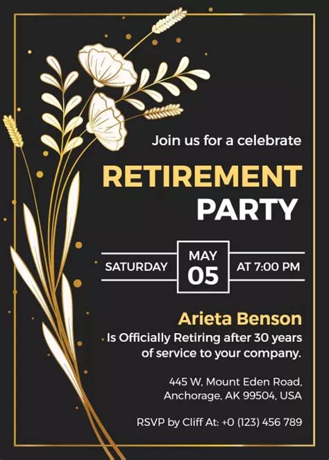 Toradh íomhá ar Downloadable Retirement Party Invitations