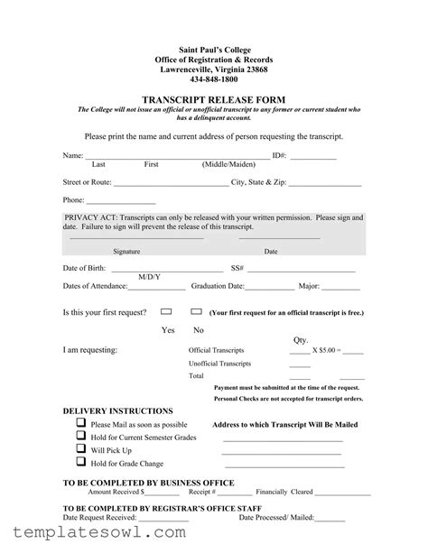 Image result for Transcript Release Form