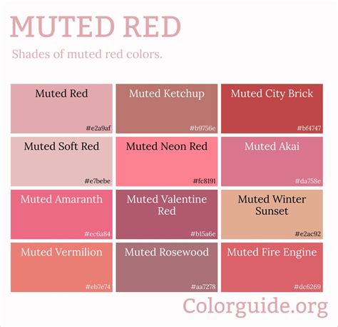 Muted Red Color に対する画像結果