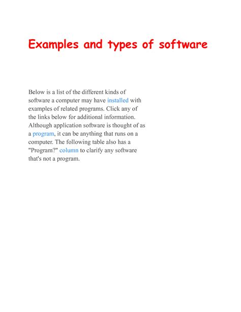 Image result for Favorite Types of Software Examples
