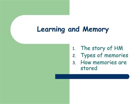 Image result for Learning and Memory Presentation