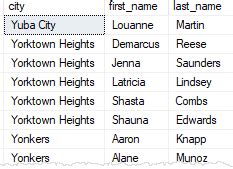Order by Two Columns SQL に対する画像結果