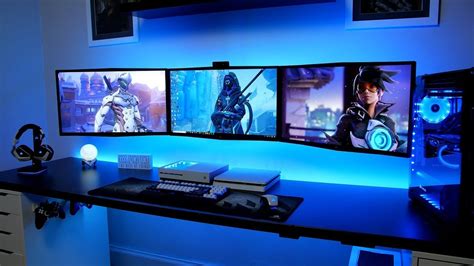 The Ultimate Gaming Setup Tour - Triple Monitor Gaming Setup - YouTube