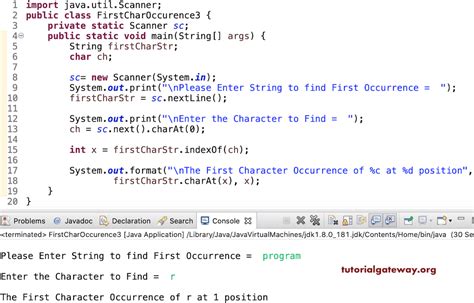 Toradh íomhá ar How to Extract First Char of String in Java