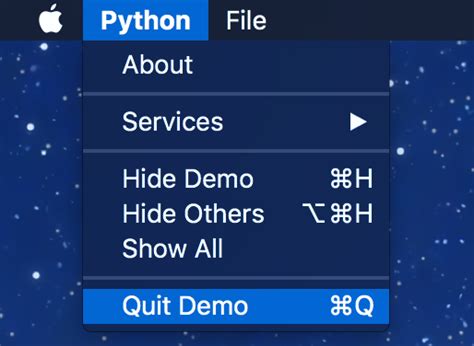 wxPython Menu に対する画像結果