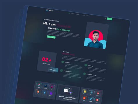 Portfolio UI Design by Tomal on Dribbble