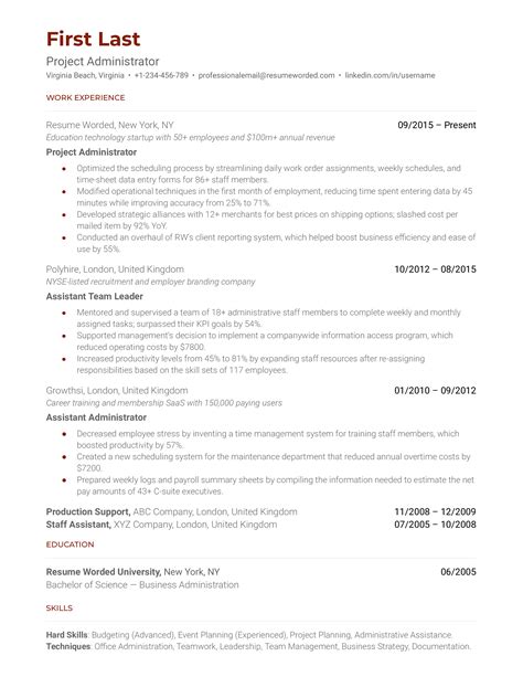 Image result for Entry Level Project Manager Resume Sample