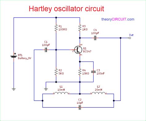 Image result for The Hartley Oscillator Circuit Diagram