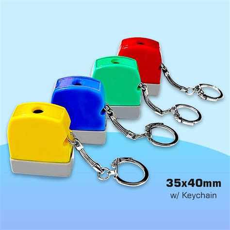 Image result for Key Ring in Color Self-Inking Stamp