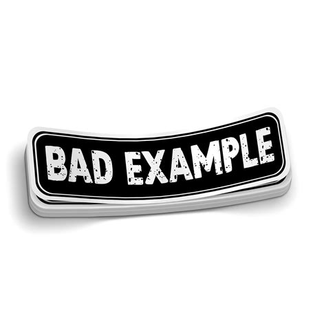 Image result for Good Exaple Bad Example Guide