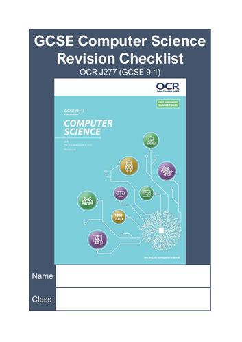Image result for OCR GCSE Computer Science Checklist