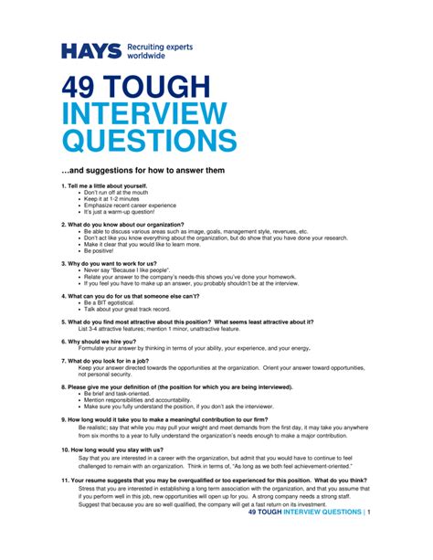 Toradh íomhá ar How to Answer Tough Interview Questions