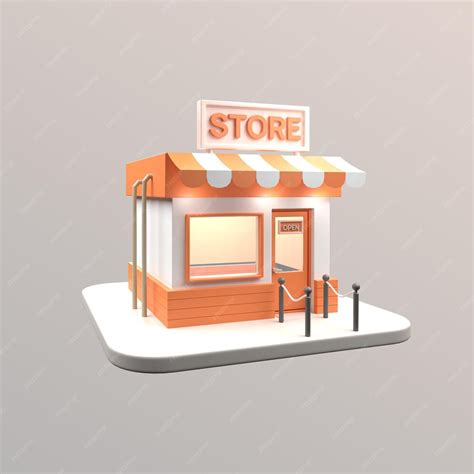 Toradh íomhá ar Store Icon 3D Simple Style