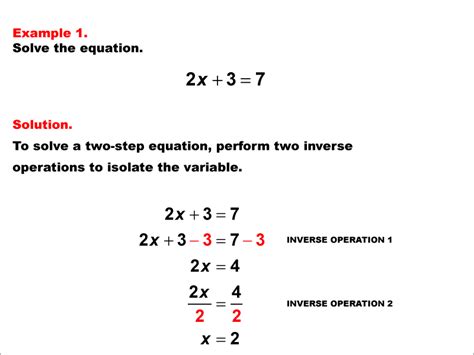 Image result for Two-Step Equations Explained