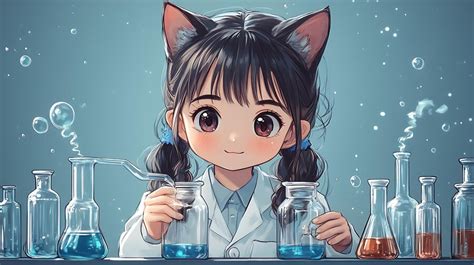 Image result for Anime Girl Drawing Science