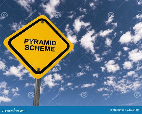 Pyramid Scheme Traffic Sign Stock Illustration - Illustration of ...