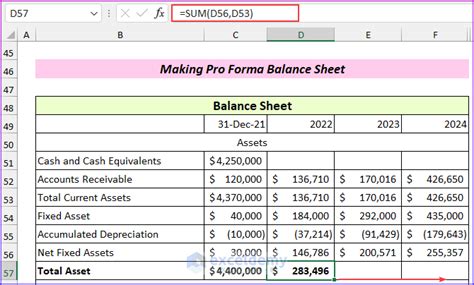 Pro Forma Balance Sheet Excel に対する画像結果