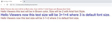 Image result for Font Tag Attributes in HTML