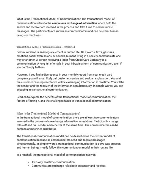 Image result for Transactional Model of Communication Sample