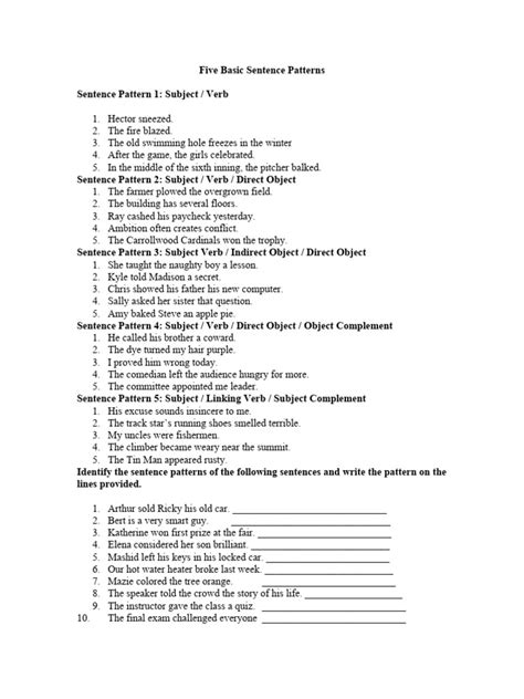Sentence Pattern Transformation Exercises with Answers के लिए छवि परिणाम