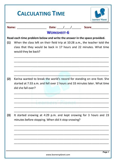 Image result for Time. Word Problem Worksheet Grade 6