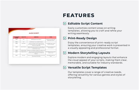 Audio Ad Script Template に対する画像結果