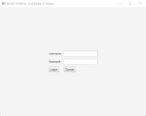 GridPane Position JavaFX に対する画像結果