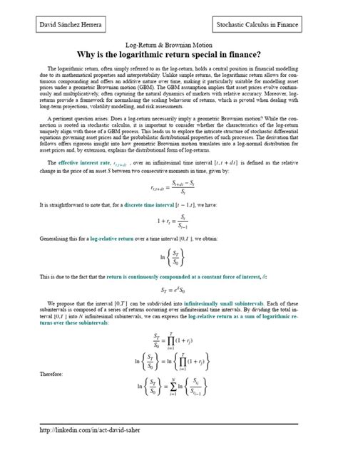 Image result for Log Normal Return Formula