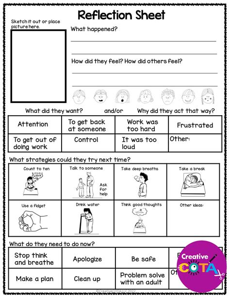 Image result for Student Reflection Worksheet