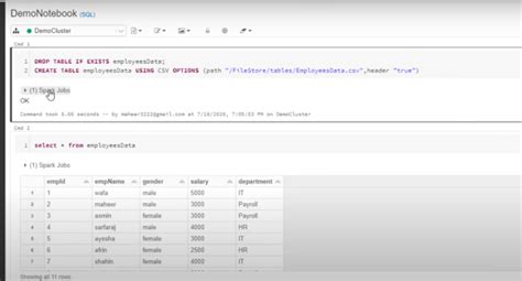 Databricks Workspace Query Page に対する画像結果