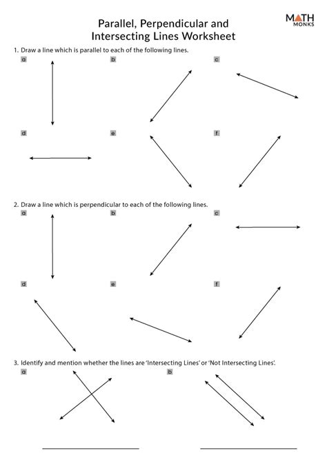 Image result for Parallel and Perpendicular Lines Worksheet Free