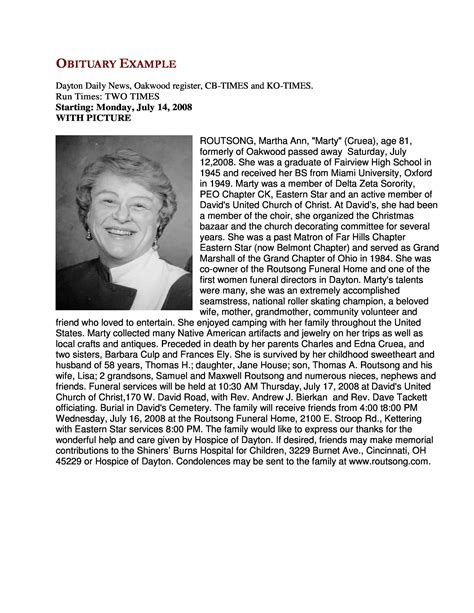 Image result for Funeral Obituary 2 Page Template