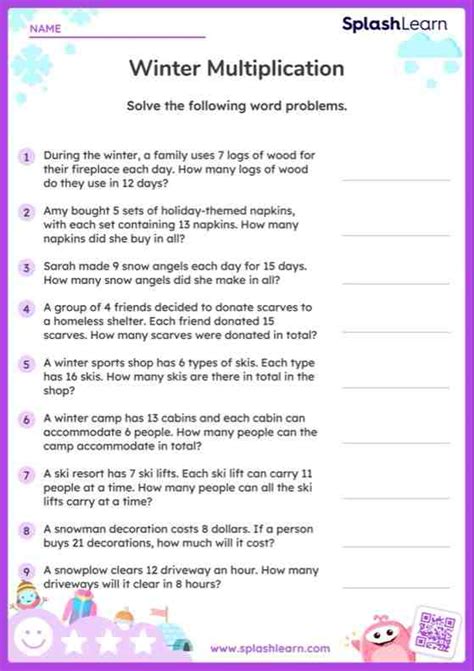Image result for +Worksheets Multipying 2-Digit by 1 Digit Word Problems