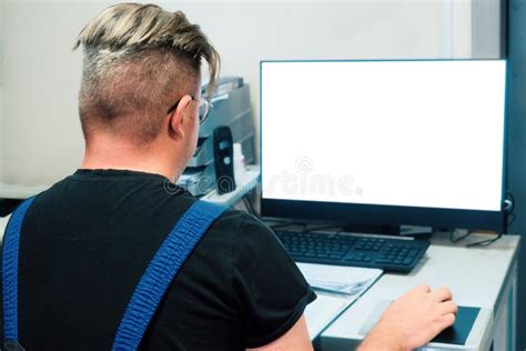 Image result for Man Working at Computer From Back View