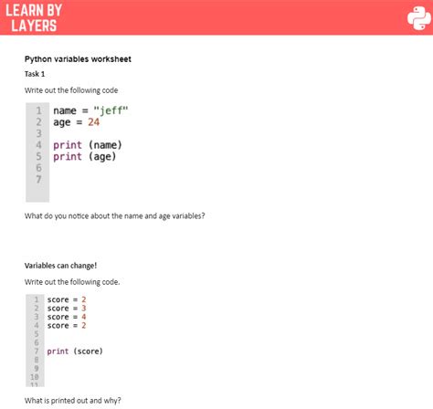 Python Variable Types Worksheet માટે ઇમેજ પરિણામ