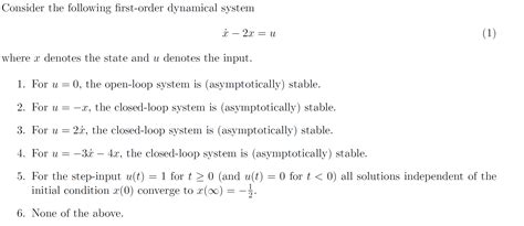 Image result for First Order Dynamical System