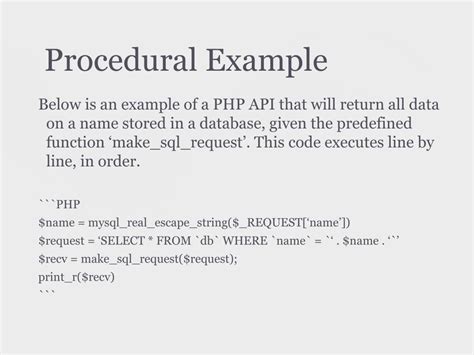 Image result for Procedural Code Example