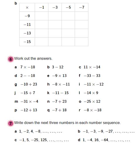 Image result for Multiplying Negatives Worksheet
