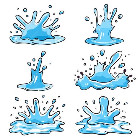 Toradh íomhá ar Water Spalsh Cartoon