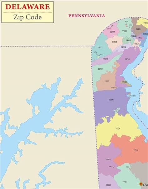 Image result for Zip Code Map Northern Delaware
