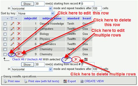 Delete Data in the Database Table に対する画像結果