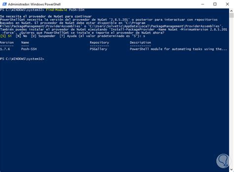 Toradh íomhá ar Windows PowerShell SSH