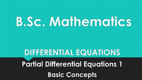 Image result for Basic Partial Differential Equations