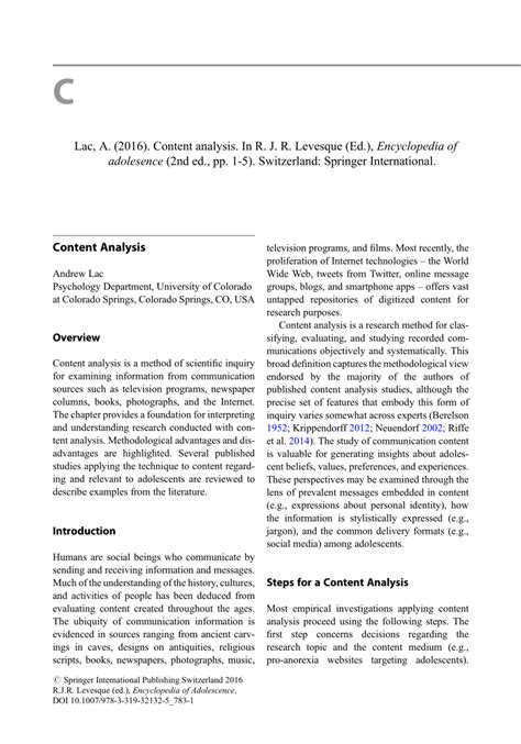 Image result for Content Analysis Research Paper Example