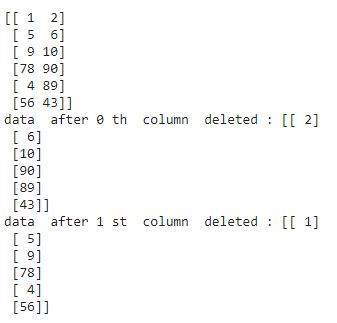 Image result for Python Remove Numpy Array