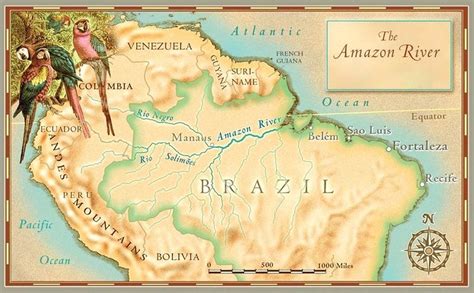 Toradh íomhá ar Amazon River Location On Map